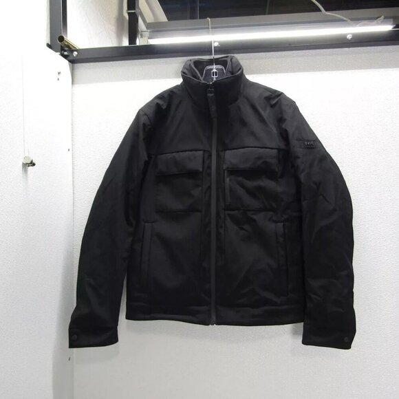 NEW MICHAEL KORS Mens Belgravia Woven Zip-Up Jacket Size XS Black - Picture 3 of 14